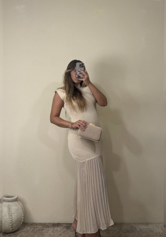 Vestido Arabia Burdeos, Negro, Beige