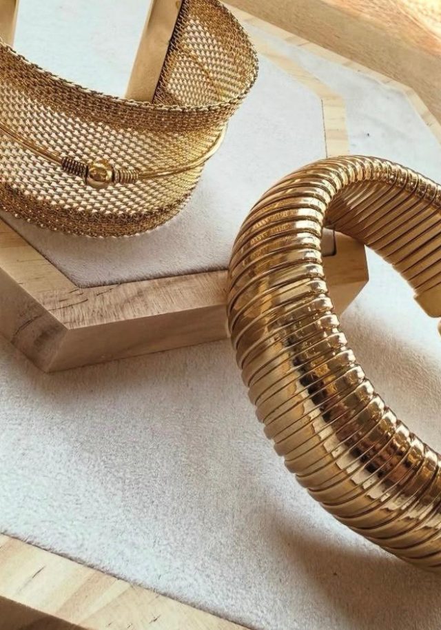 Brazalete Dorado Rejilla