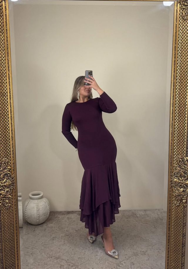 Vestido Chocco Marrón & Burdeos